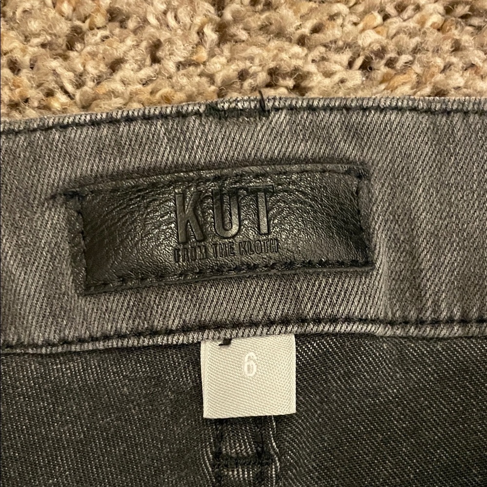 Kut High Rise Wide Leg Jean - Raw Hem - Picture 2 of 5